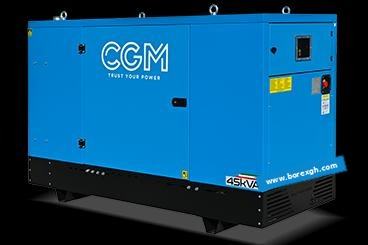 CGM 45 kVA sound-attenuated set 45 kVA as badged on the canopy · diesel — product photograph