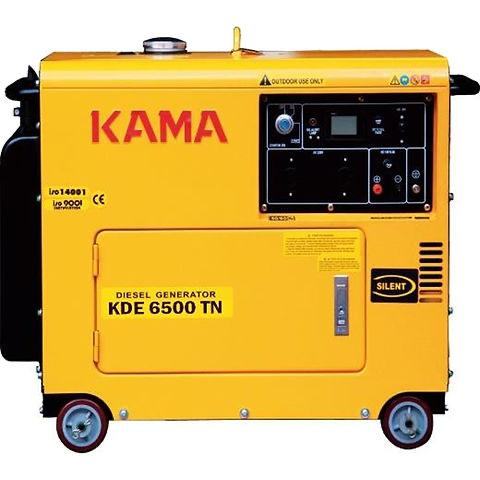 KAMA KDE 6500 TN silent diesel Wheeled sound-attenuated set · single-phase panel — product photograph